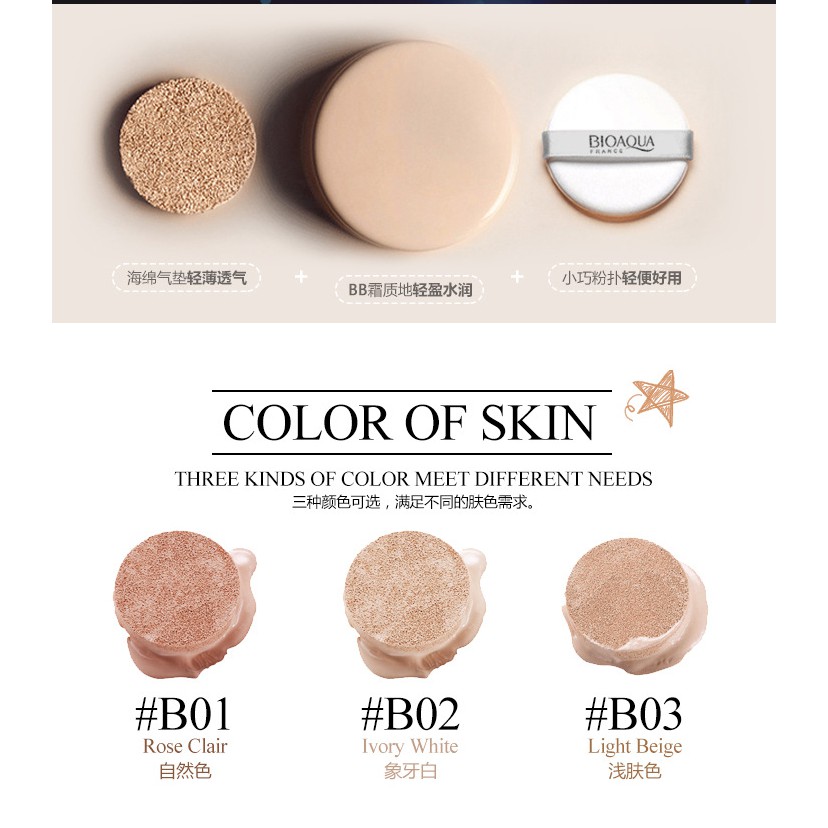 [Cao cấp] Cushion B.B cream Bioaqua thế hệ mới 2018 | BigBuy360 - bigbuy360.vn