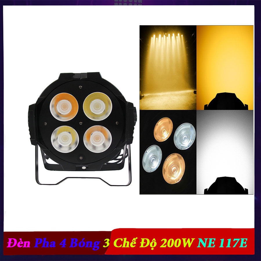 Đèn Pha 4 Bóng 3 Chế Độ 200W NE 117E