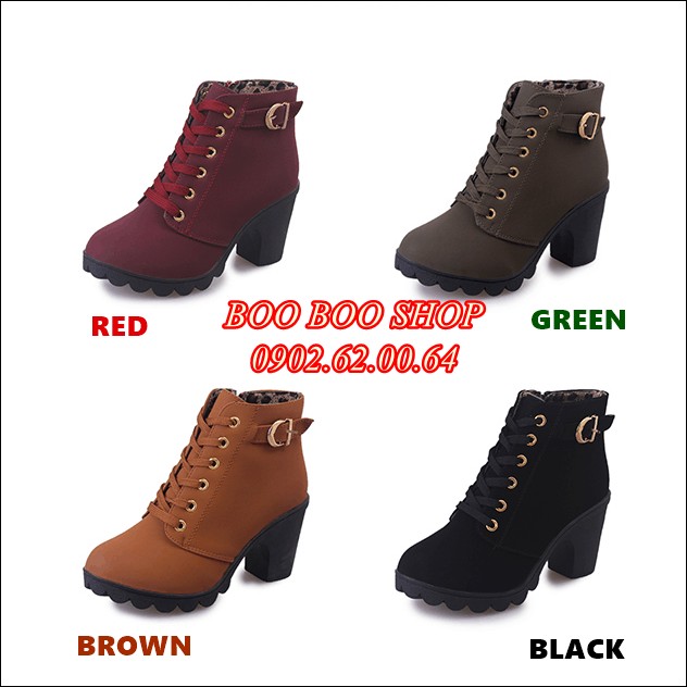 [HÀNG CÓ SẴN] Giày boot nữ dây kéo thời trang Có BIG size 35-42