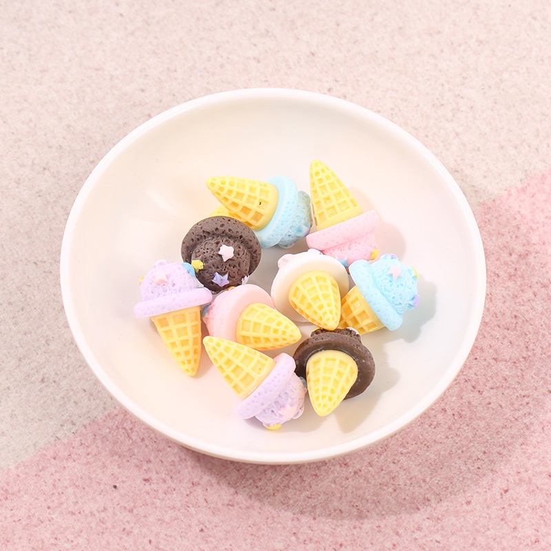 Set 5 Dây Buộc Tóc Hình Que Kem 3D Dễ Thương