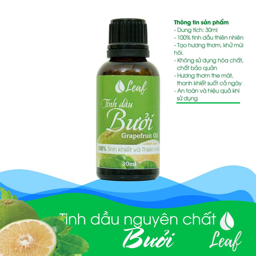 Tinh Dầu Xá xị, Sả chanh, Bạc Hà, Bưởi, Cafe, Quế LEAF Nguyên Chất, Thiên Nhiên Nguyên Chất Xông Phòng