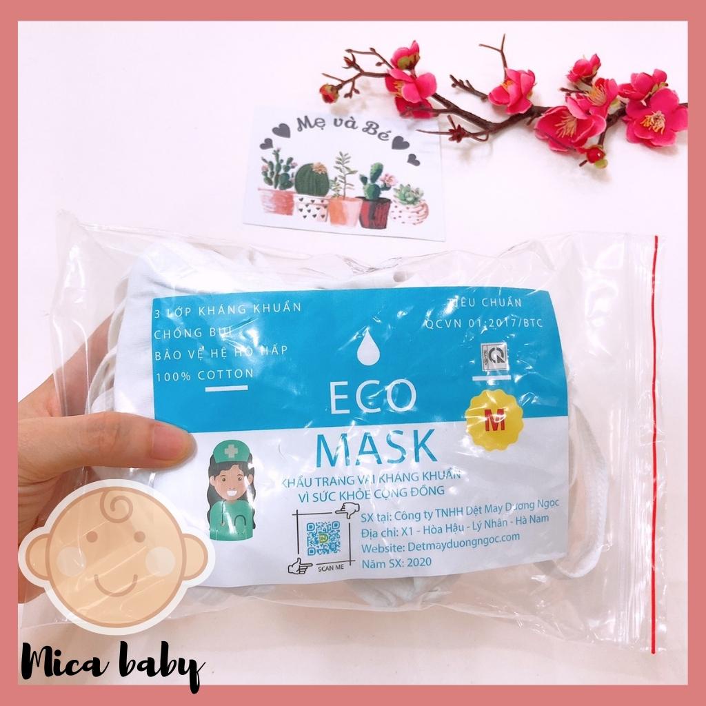 Khẩu trang kháng khuẩn chất cotton dệt kim cao cấp Mica baby