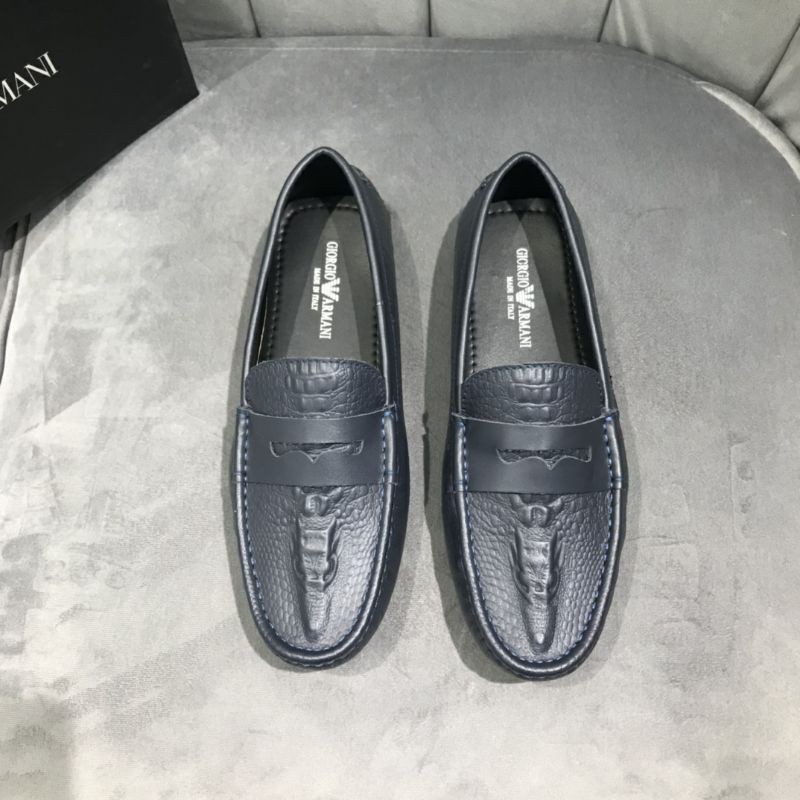 Giày lười nam công sở ARMANI da cá sấu