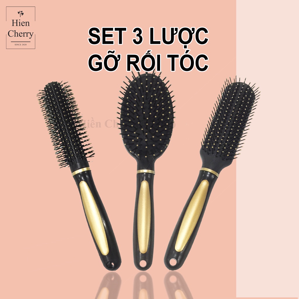 Lược gỡ rối tóc GHD cao cấp, lược chải tóc bản to massage da đầu, có hộp đựng- Hiền Cherry's Shop