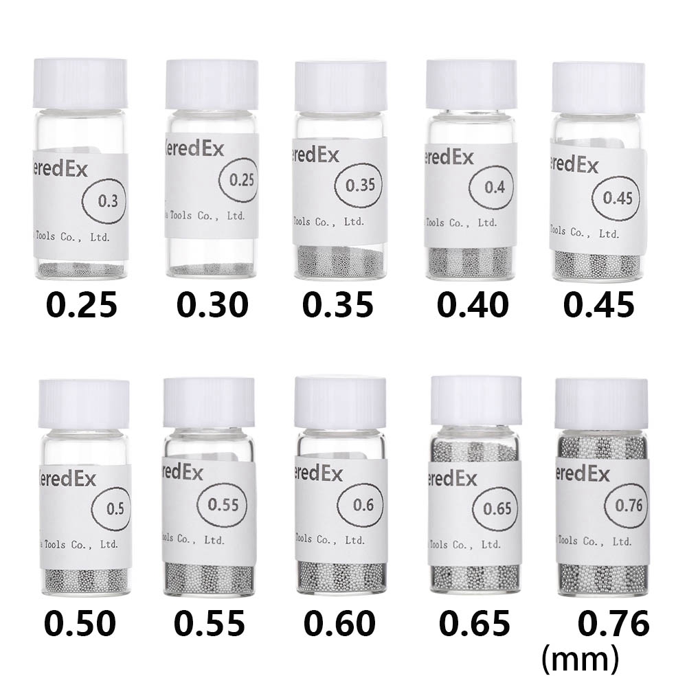 Chai 25000 hạt bóng thiếc 0.25-0.76mm dùng để hàn