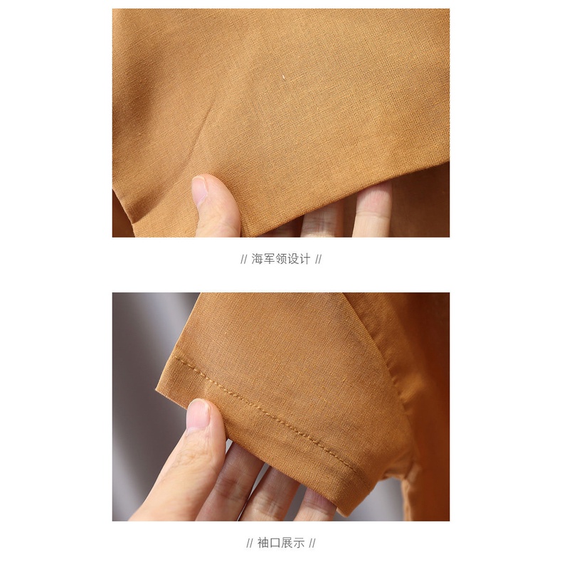 Set Áo Thun Tay Ngắn Và Quần short Vải Lanh cotton Thời Trang Hè 2022 Cho Bé Gái
