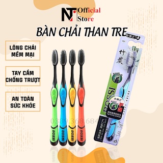[Bộ 02 Chiếc] Bàn chải đánh răng than tre hoạt tính - Bossi 921 - Công nghệ Hàn Quốc