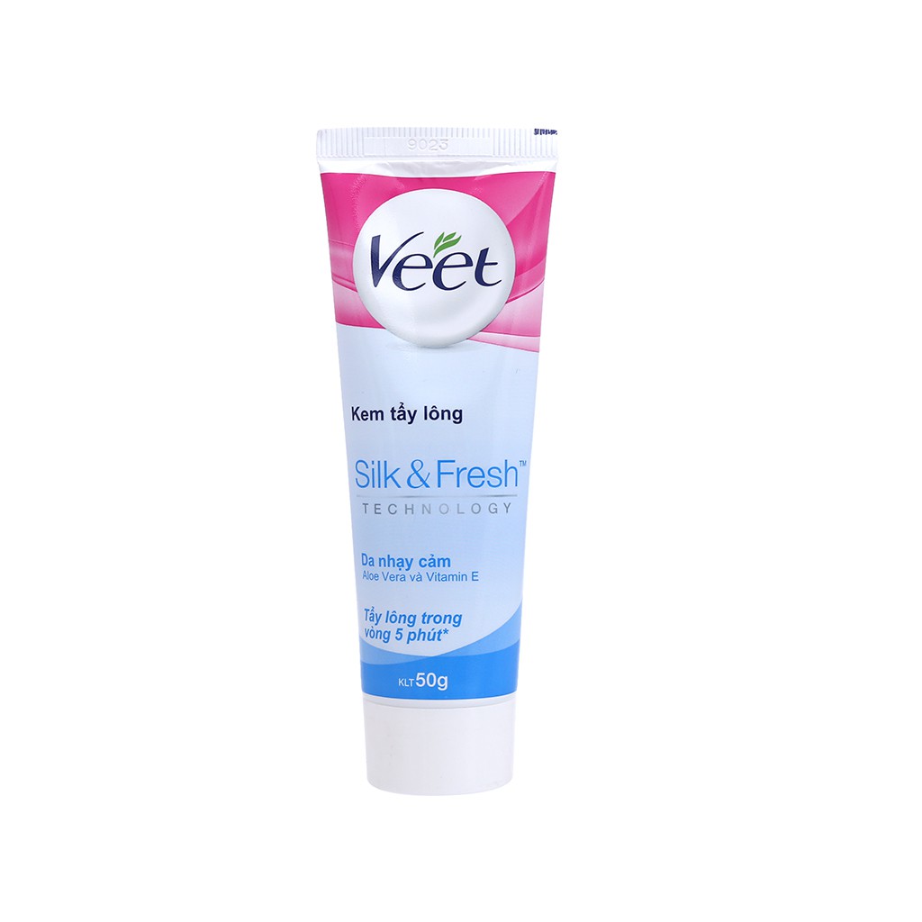 Kem tẩy lông Veet Silk &amp; Fresh cho da nhạy cảm 50g