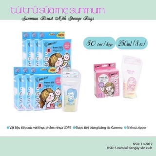 Túi trữ sữa Sunmum 250ml, 100ml