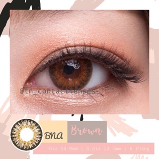 Kính áp tròng Hàn Quốc - BNA BROWN 14.0 - Độ cận 0-6