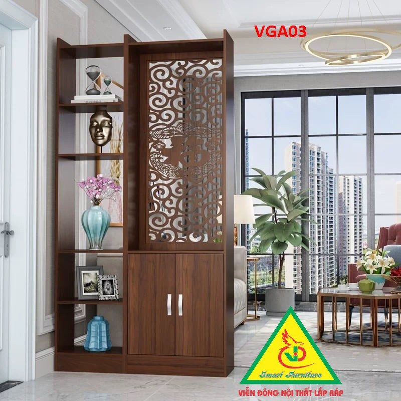 KỆ VÁCH NGĂN PHÒNG KHÁCH , NHÀ BẾP  VGA01 - Nội thất lắp ráp Viendong Adv
