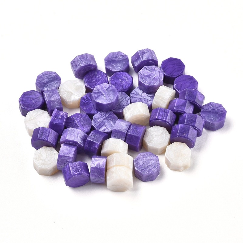 Bộ 100 Hạt Sáp Niêm Phong Bì Thư Màu Xanh 9mm