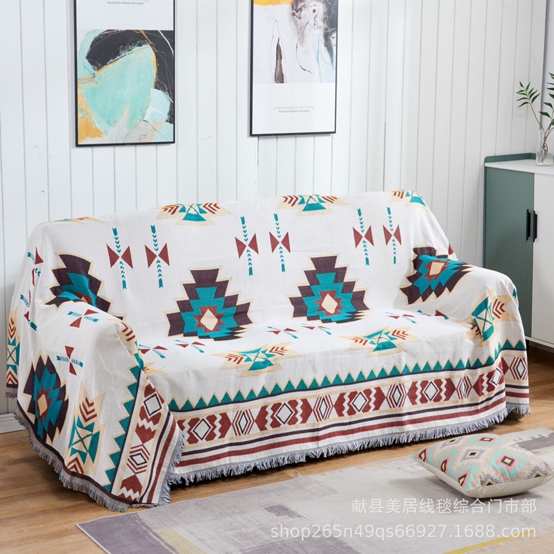 Thảm picnic, sofa chất liệu thổ cẩm phong cách Bohemian -may.decor-