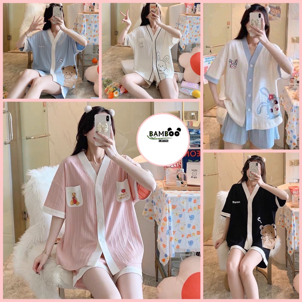 Bộ Ngủ Thun Pyjama Ulzzang