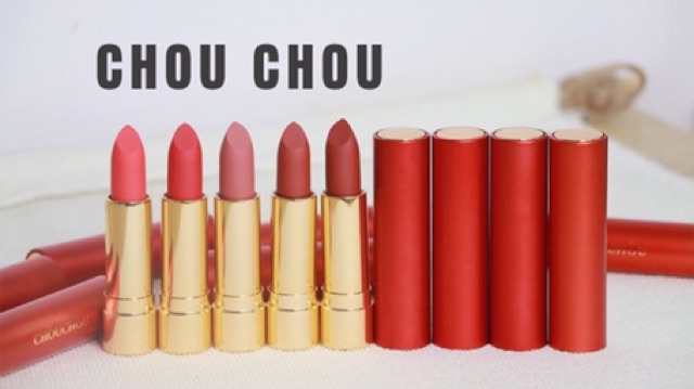 Son chou chou matte lipstick bản vỏ đỏ mùa giáng sinh siêu đẹp