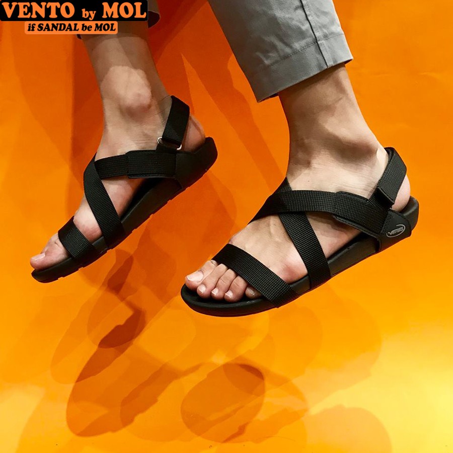 Giày sandal Vento nam quai chéo vải dù có quai hậu cố định mang đi học đi biển du lịch NV4905B