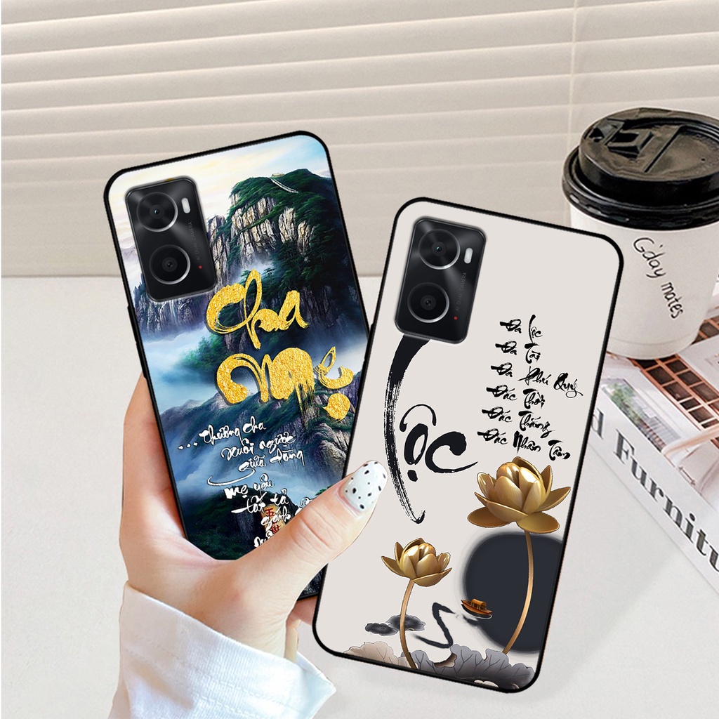 Ốp lưng Oppo A36 - Oppo A76 in hình phong cách chữ thư pháp cha mẹ, tài lộc