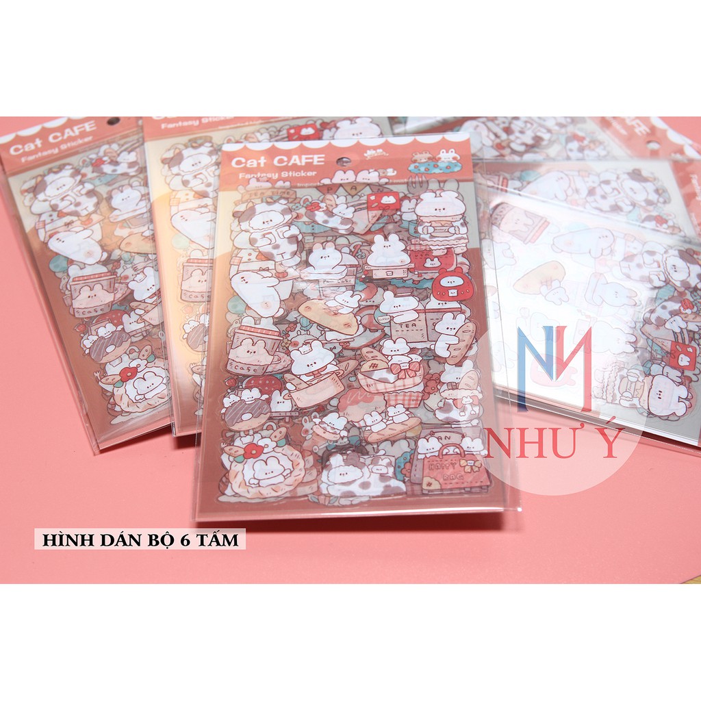 Sticker HÌNH DÁN BỘ 6 TẤM - PHụ kiện Hani