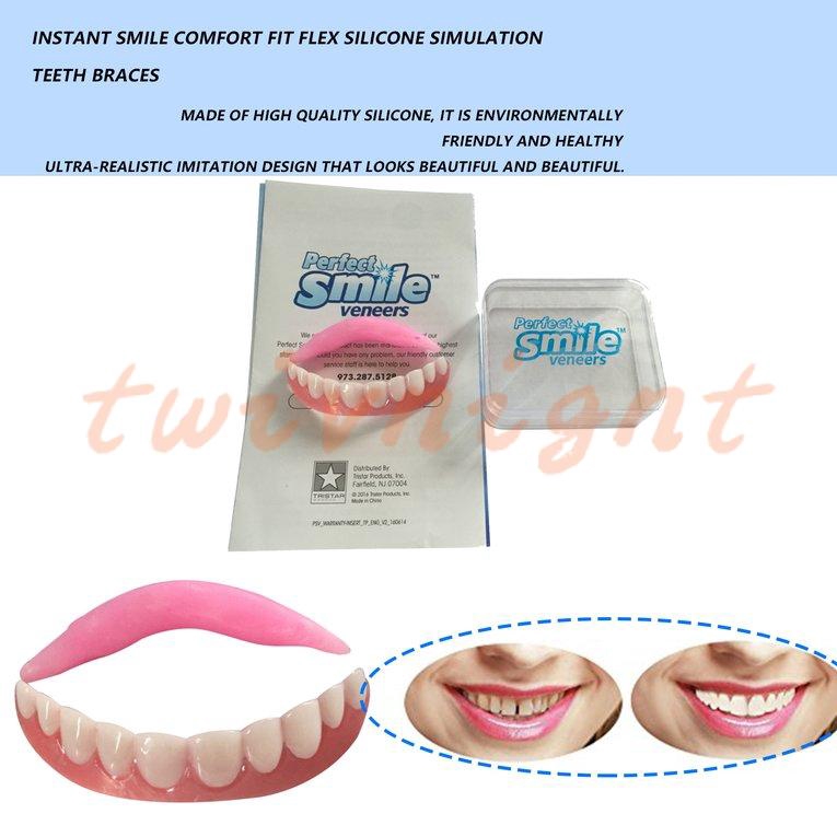 Răng giả dán hàm trên làm trắng vừa vặn thoải mái tạo nụ cười hoàn hảo nhanh chóng