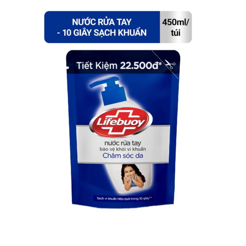 Nước rửa tay Lifebuoy Bảo vệ khỏi vi khuẩn 450gr (Túi)