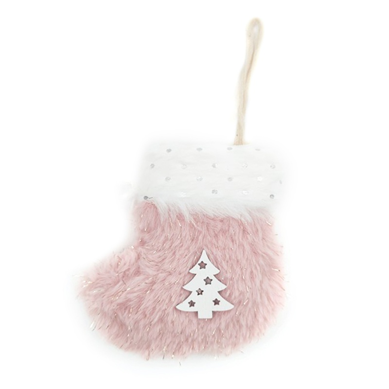 Set 3 Túi Bông Đựng Quà Hình Chiếc Vớ Giáng Sinh Dễ Thương