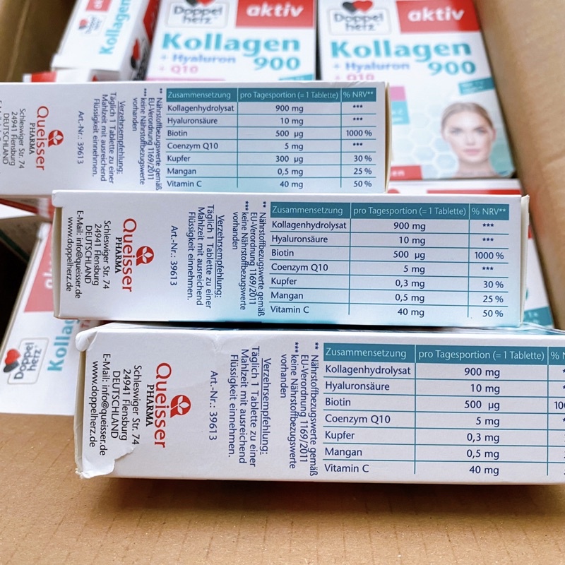Collagen thủy phân Chống lão hóa DoppelHerz Kollagen 900
