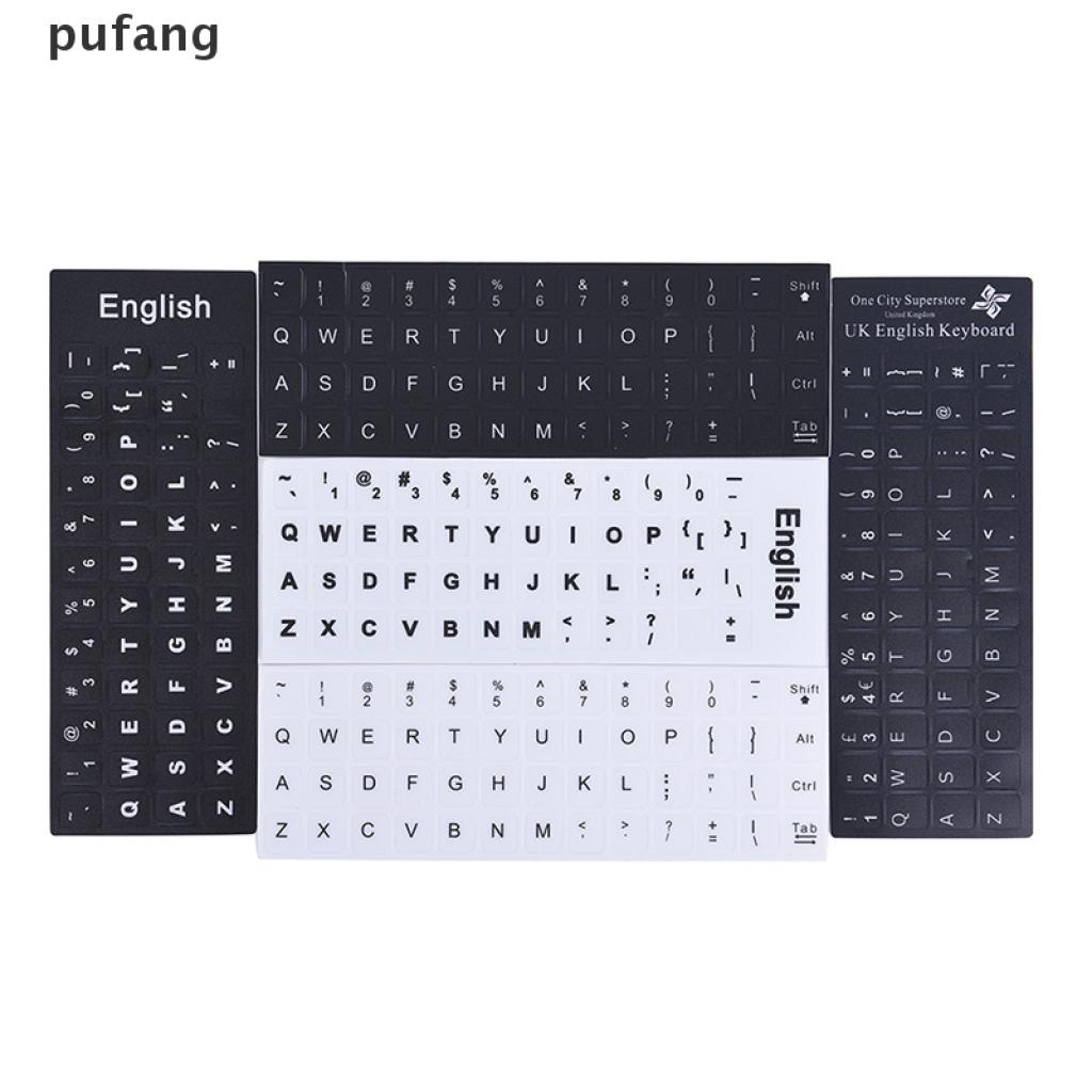 Miếng Dán Bàn Phím Chữ Tiếng Anh Màu Trắng Đen Dành Cho Bất Kỳ Máy Tính PC Laptop