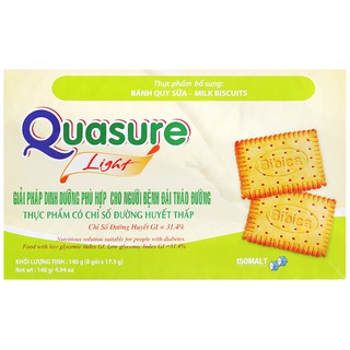Bánh quy sữa cho người tiểu đường Quasure Light hộp 140g