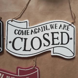 Bảng gỗ treo 2 mặt open và closed