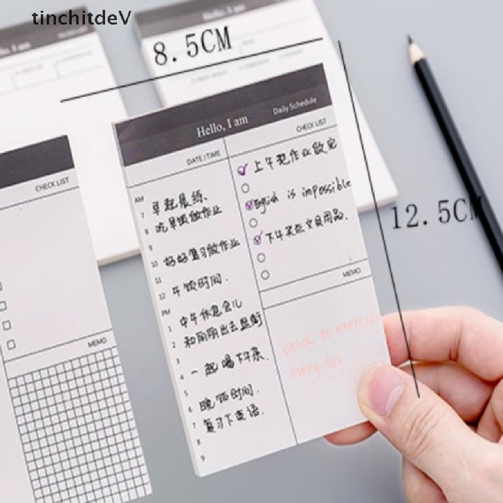 [TinchitdeV] Giấy Dán Ghi Chú Lập Kế Hoạch Thời Gian Sử Dụng Hàng Ngày