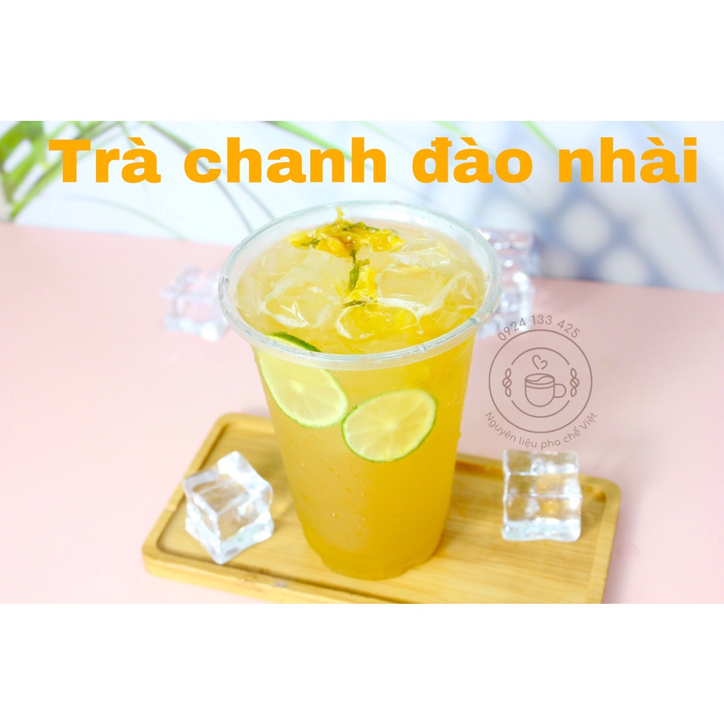 Mứt sốt đào nhài Boduo pha trà trái cây thơm ngon hộp 1kg- Hàng chính ngạch, tem phụ Việt Nam