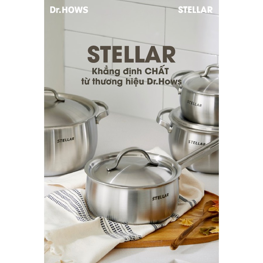 Nồi nấu Inox 3 lớp Dr.HOWS Stella Casserole