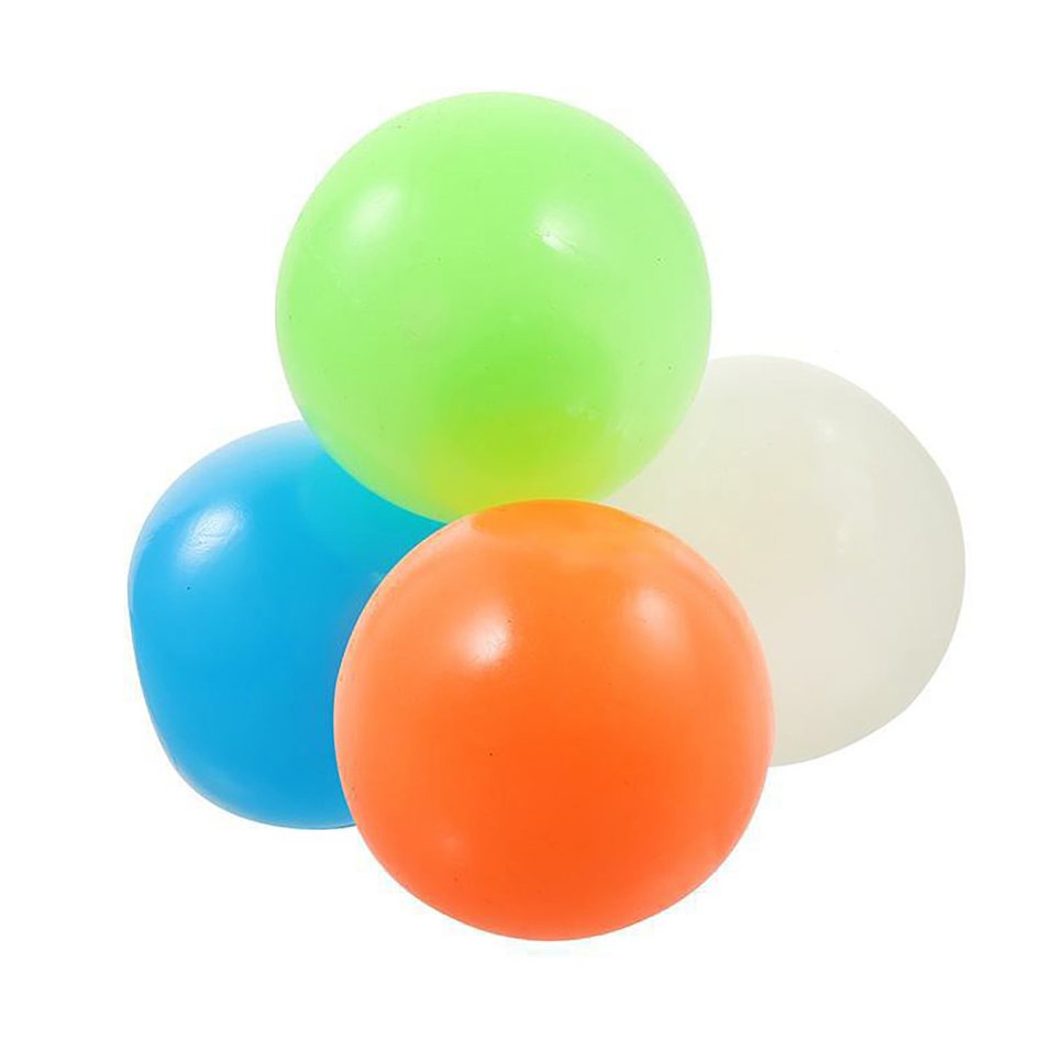 Throwing Balls Luminous Sticky On Ceiling Stick Wall Ball Sticky Squash Ball