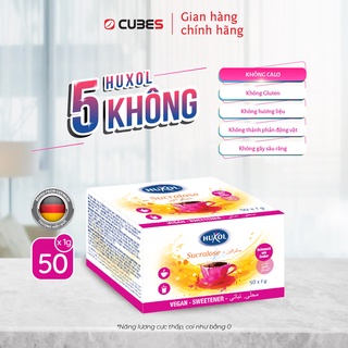 5 Hộp Đường Ăn Kiêng Sweetener Huxol Sucralose 50túi-Nhập khẩu từ Đức -Dành cho người tiểu đường, giảm cân, cao huyết áp