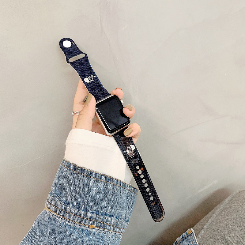 Newest IMD Soft Clear Fashion The North Face Sport Strap for Apple Watch Band  Series SE 6 1 2 3 4 5 Silicone Transparent  for Iwatch Strap 38mm 40mm 42mm 44mm Wirst  T500 FT50 T5 W26 Q520 Q99 Bands