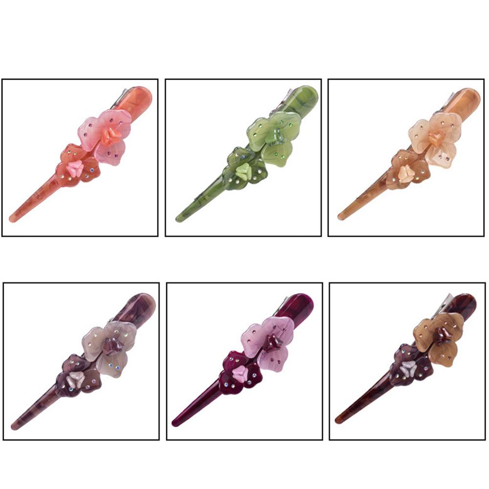 Kẹp Tóc Càng Cua Dài Hình Hoa|Kẹp Tóc Mỏ Vịt 14cm