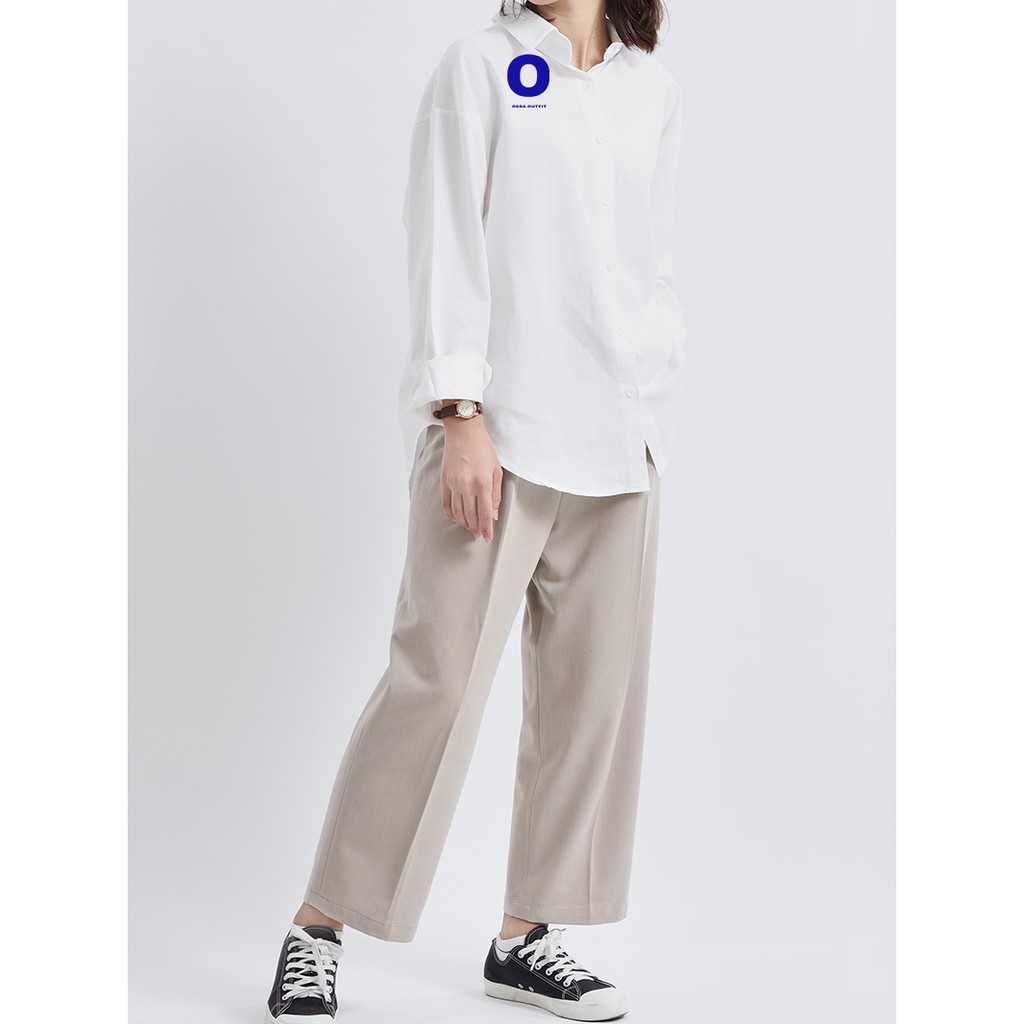 ODDA OUTFIT / Áo sơ mi trắng đơn giản, Áo sơ mi trắng phong cách tối giản, item trắng basic.