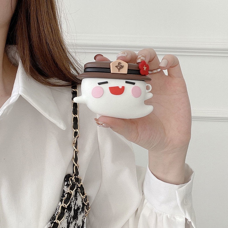 Vỏ Bảo Vệ Hộp Sạc Tai Nghe AirPods 1 / 2 Pro3 Inpods 12 i12 Phát Quang Hình Ma Dễ Thương