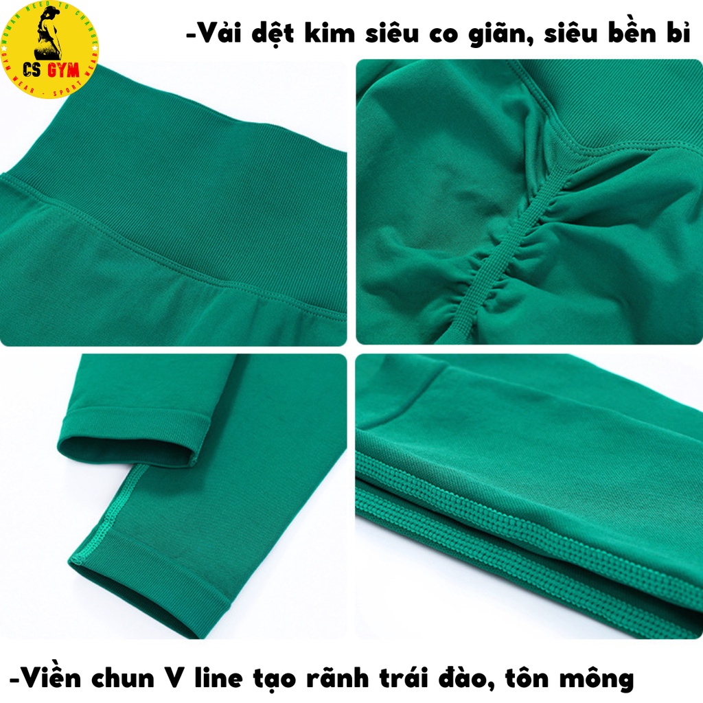 Quần thể thao tập gym yoga nữ MITAO1, chun mông, cạp cao, tôn dáng, thoáng khí, co giãn, không rão, thấm hút mồ hôi.