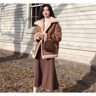 [Order] Áo khoác caro lót lông siêu mềm (có ảnh thật)