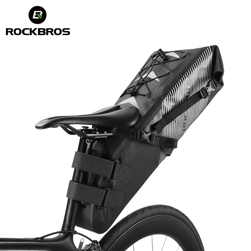Túi Đựng Đồ ROCKBROS Có Dây Phản Quang Chống Thấm Nước Sức Chứa Lớn 10L Gắn Sau Xe Đạp