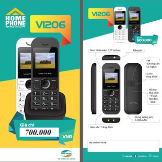 Điện thoại không dây Homephone V1206