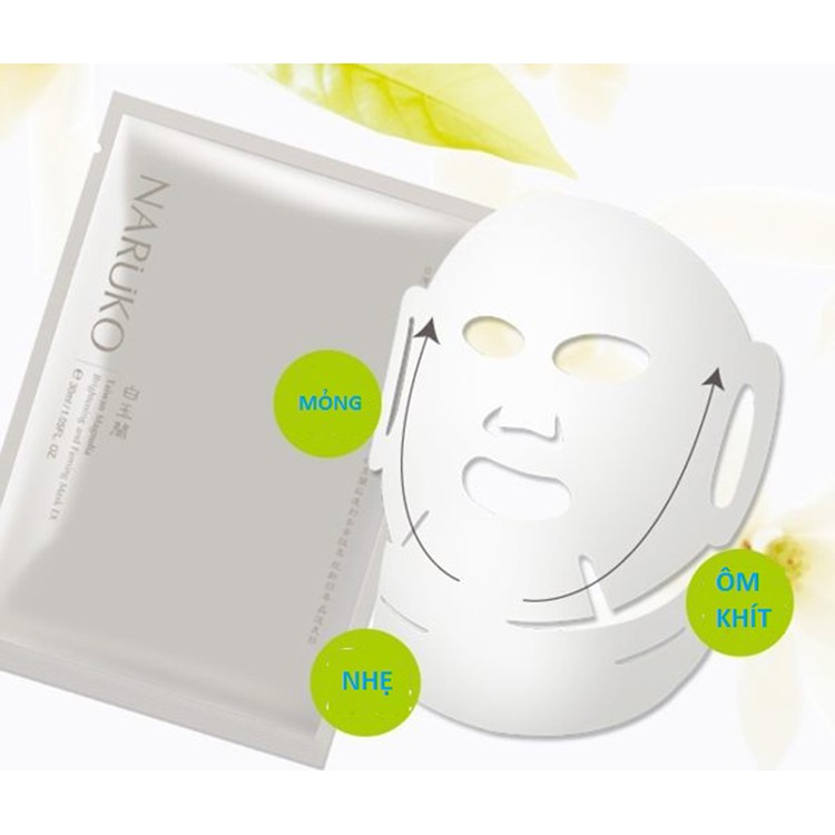 Miếng Lẻ Mặt Nạ Dưỡng Da Trắng Sáng Naruko Ngọc Lan Taiwan Magnolia Brightening and Firming Mask EX Bản Đài