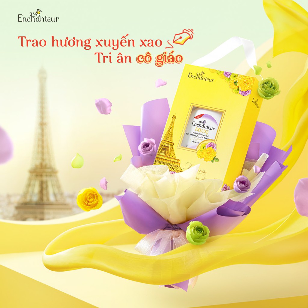 [Hộp quà] Sữa tắm nước hoa dưỡng da Enchanteur Charming/ Sensation/ Delightful 650gr | BigBuy360 - bigbuy360.vn