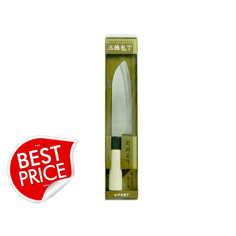 BEST PRICE - Dao inox làm bếp Tsubazo-Santoku 29.5cm - Hachi Hachi Japan Shop