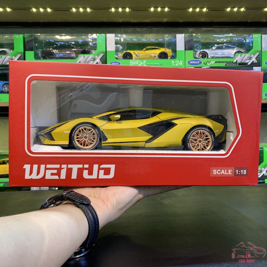 Mô hình xe kim loại Lamborghini Sian FKP 37 Tỉ Lệ 1:18 của hãng Weituo