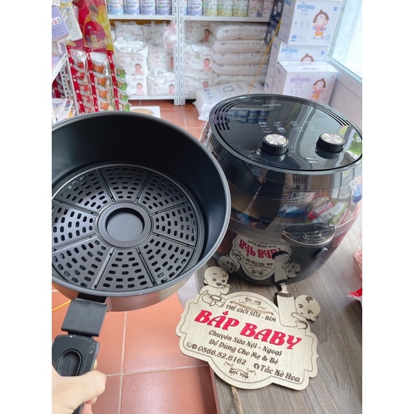 NỒI CHIÊN KHÔNG DẦU NINE SHIELD NHẬT CÓ TAY ĐẢO 8 Lít