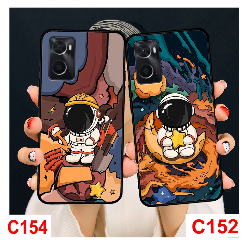 Ốp lưng Oppo A36 - Oppo A76 in hình phi hành gia, vũ trụ ngân hà. ốp oppo A36 - A76 rẻ bền đẹp.