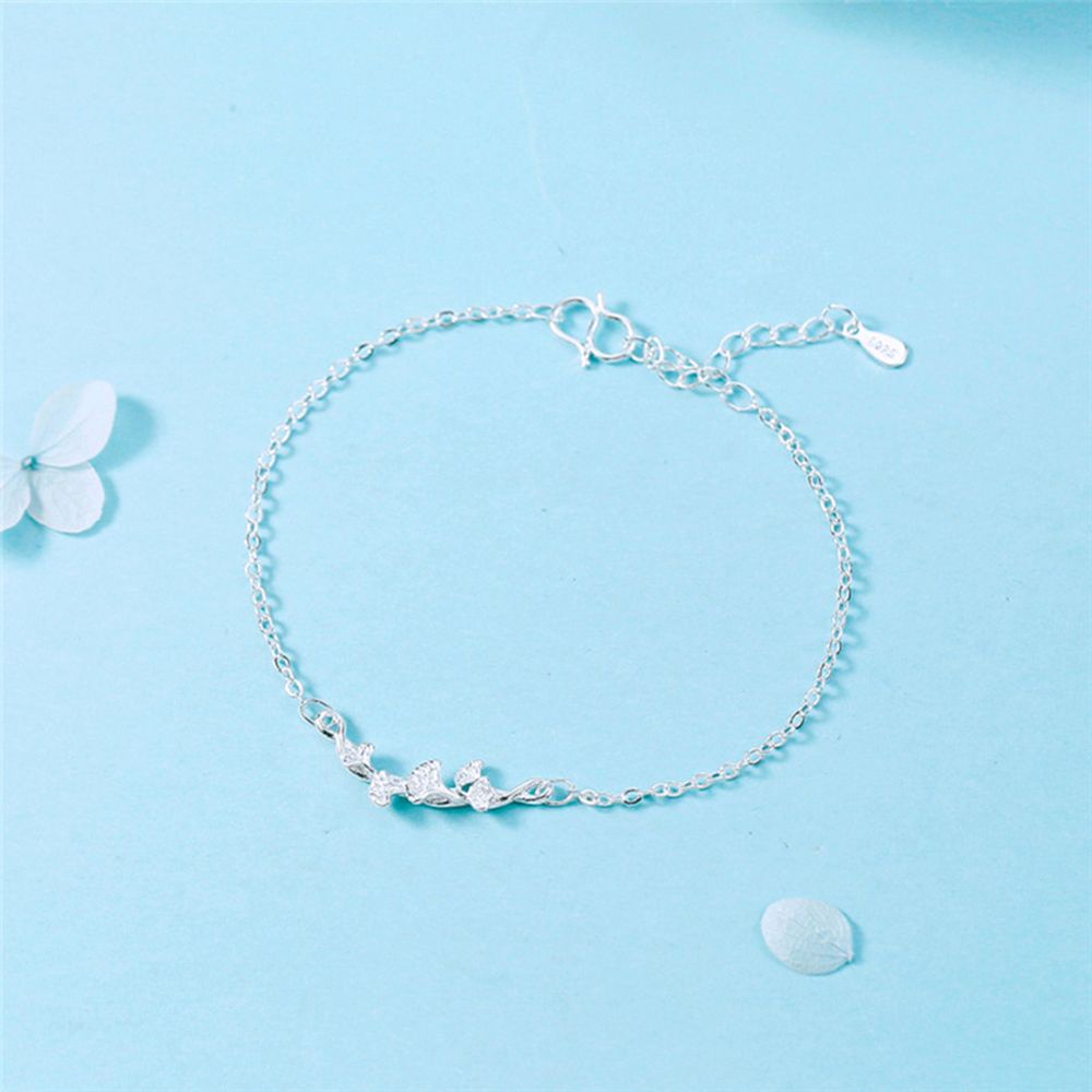 Vòng đeo tay họa tiết lá cây đơn giản thời trang sành điệu cho nữ