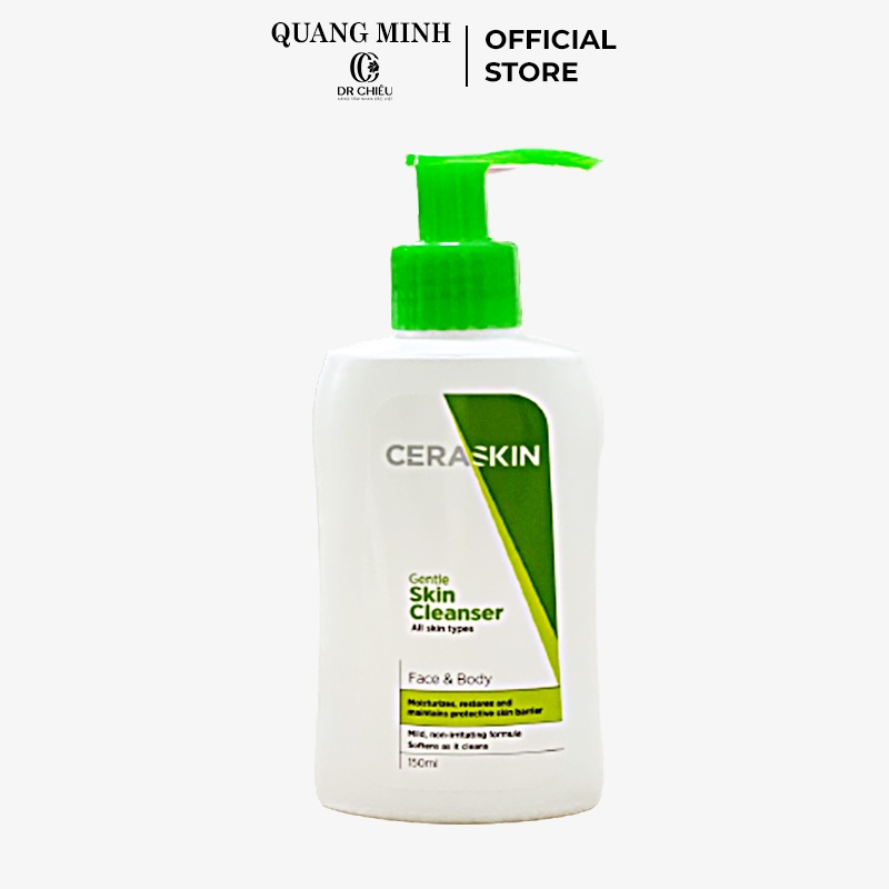 Sữa Tắm, Rửa Mặt Không Xà Phòng CERASKIN GENTLE SKIN CLEANSER - Sữa Tắm, Rửa Mặt Dịu Nhẹ Giữ Ẩm Da Cho Cả Mẹ Và Bé DR.EA